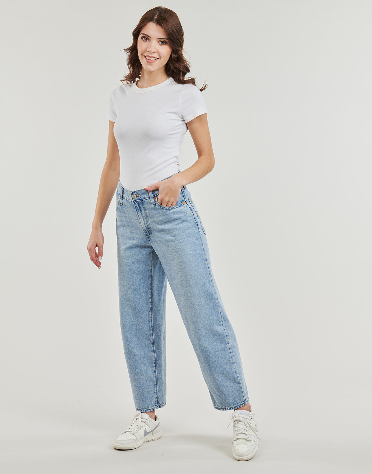 Jeans Flare Donna Levis  BAGGY DAD Lightweight  Blu