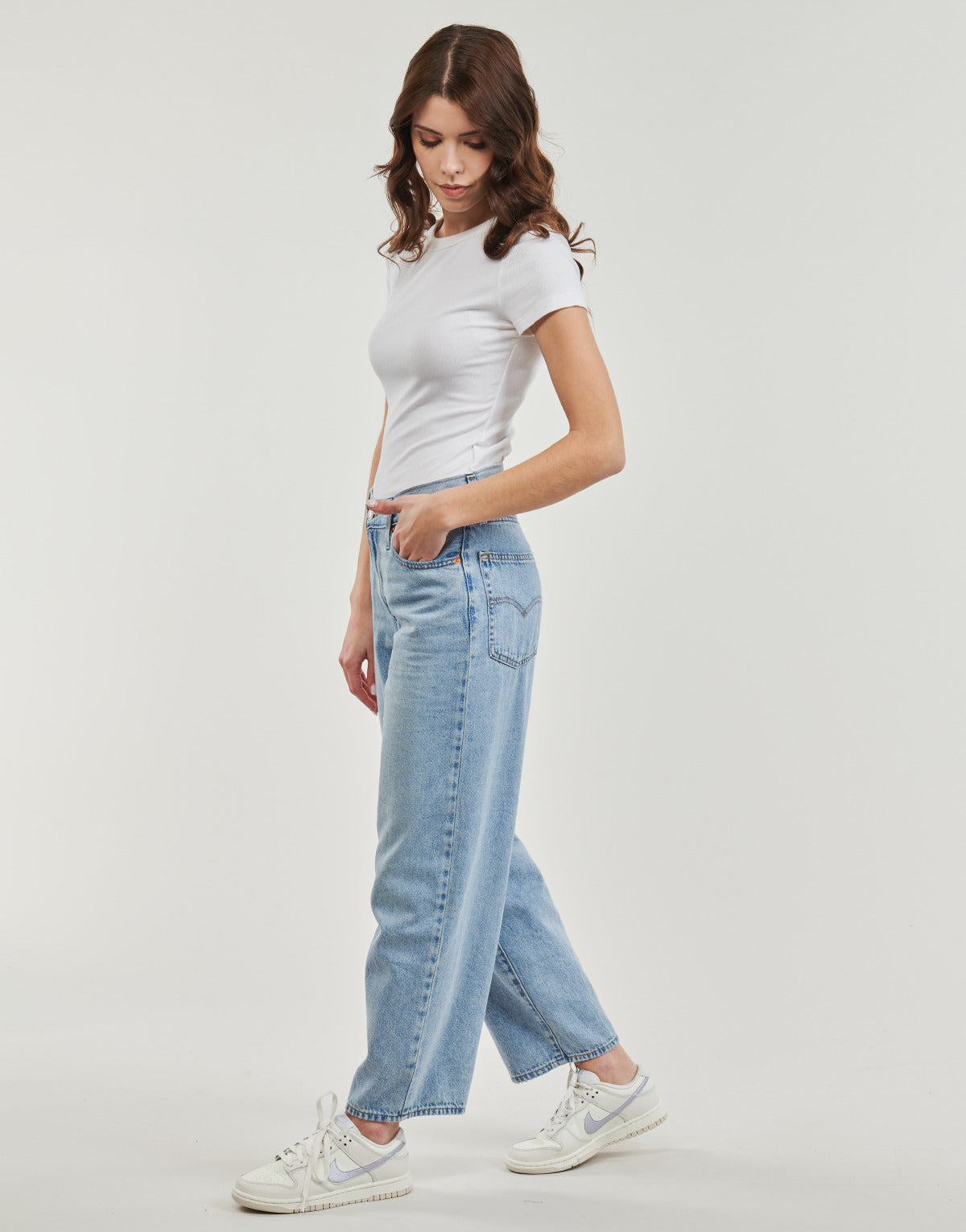 Jeans Flare Donna Levis  BAGGY DAD Lightweight  Blu