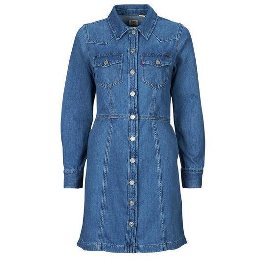 Abito corto Donna Levis  FLYNN WESTERN CORE DRESS  Blu