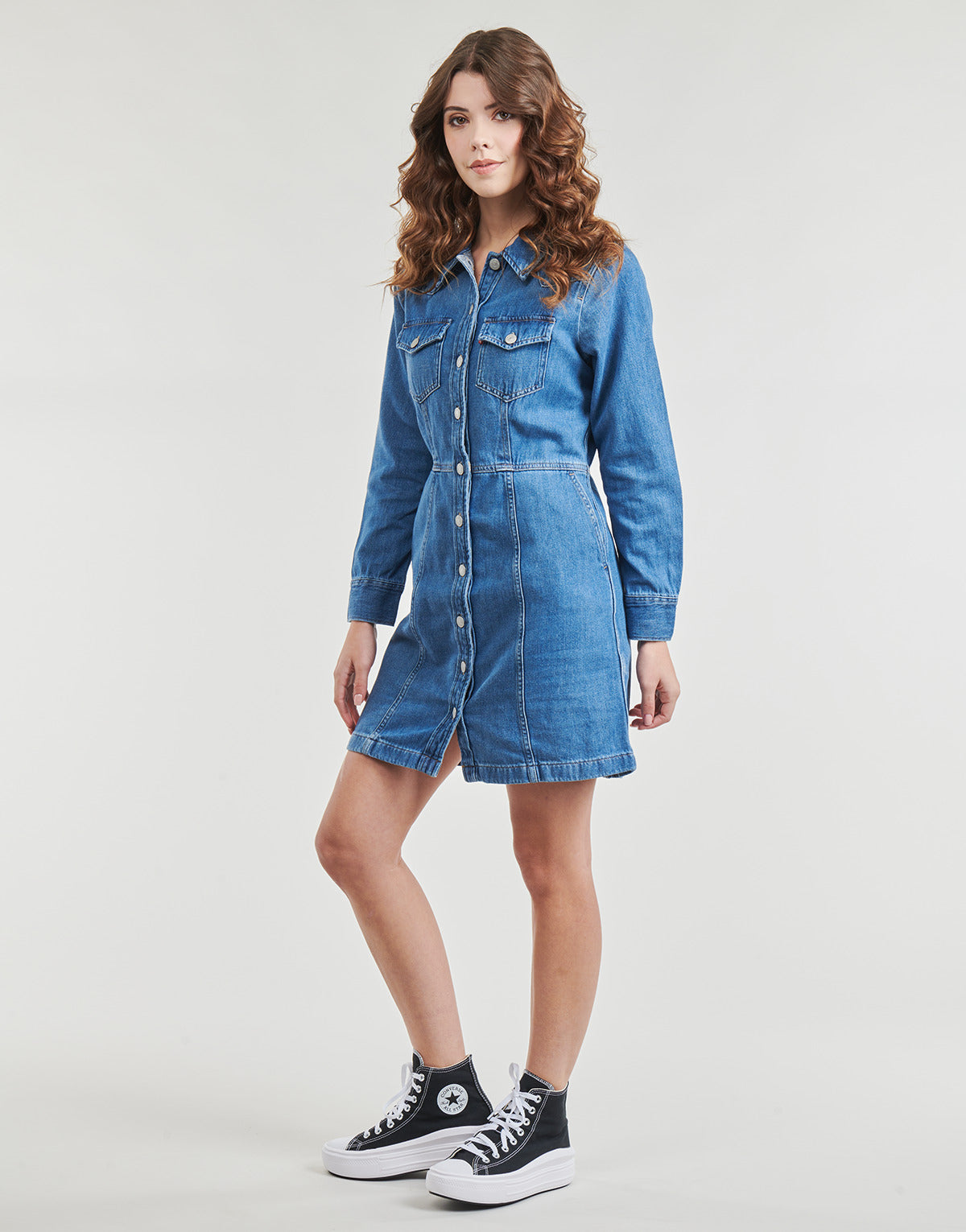 Abito corto Donna Levis  FLYNN WESTERN CORE DRESS  Blu