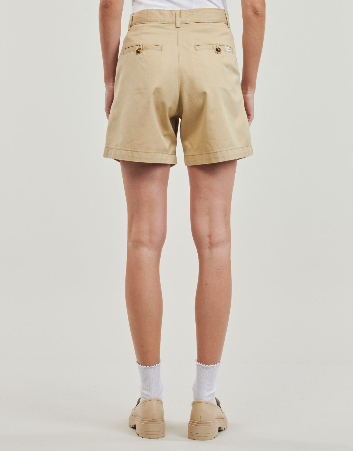 Shorts Donna Levis  PLEATED TROUSER SHORT Lightweight  Beige