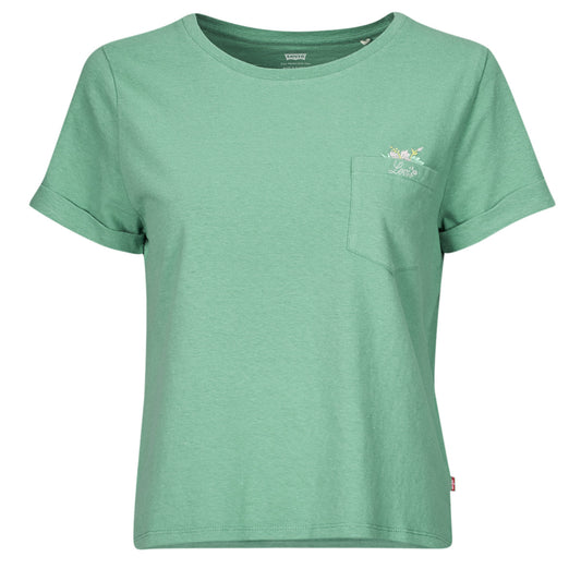 T-shirt Donna Levis  GR MARGOT POCKET TEE  Verde