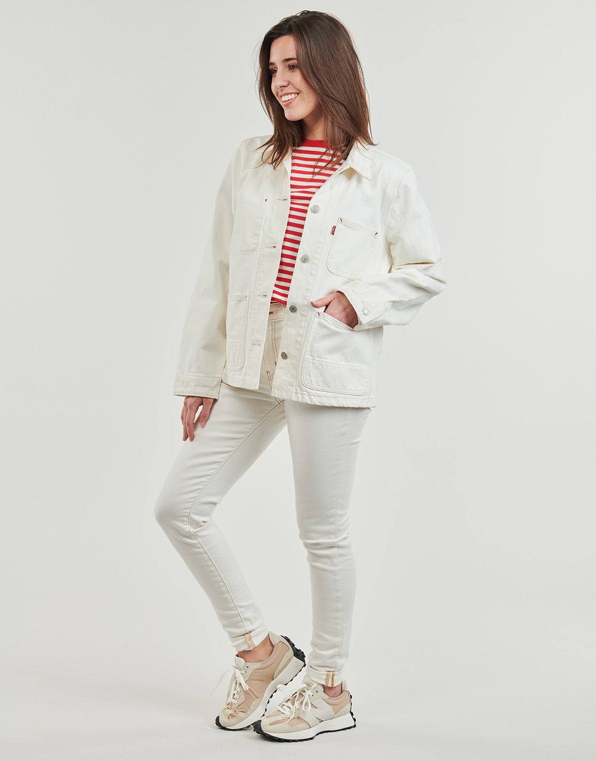 Giacca in jeans Donna Levis  ICONIC CHORE COAT  Bianco