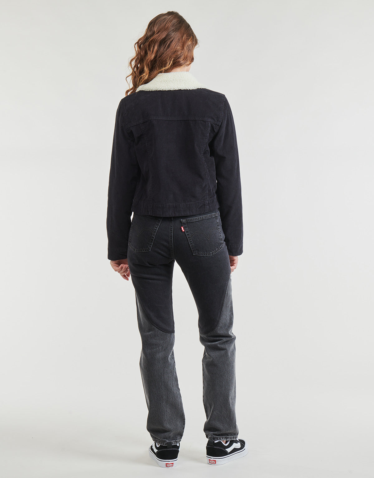 Giacca in jeans Donna Levis  T3 RETRO SHERPA TRUCKER  Nero