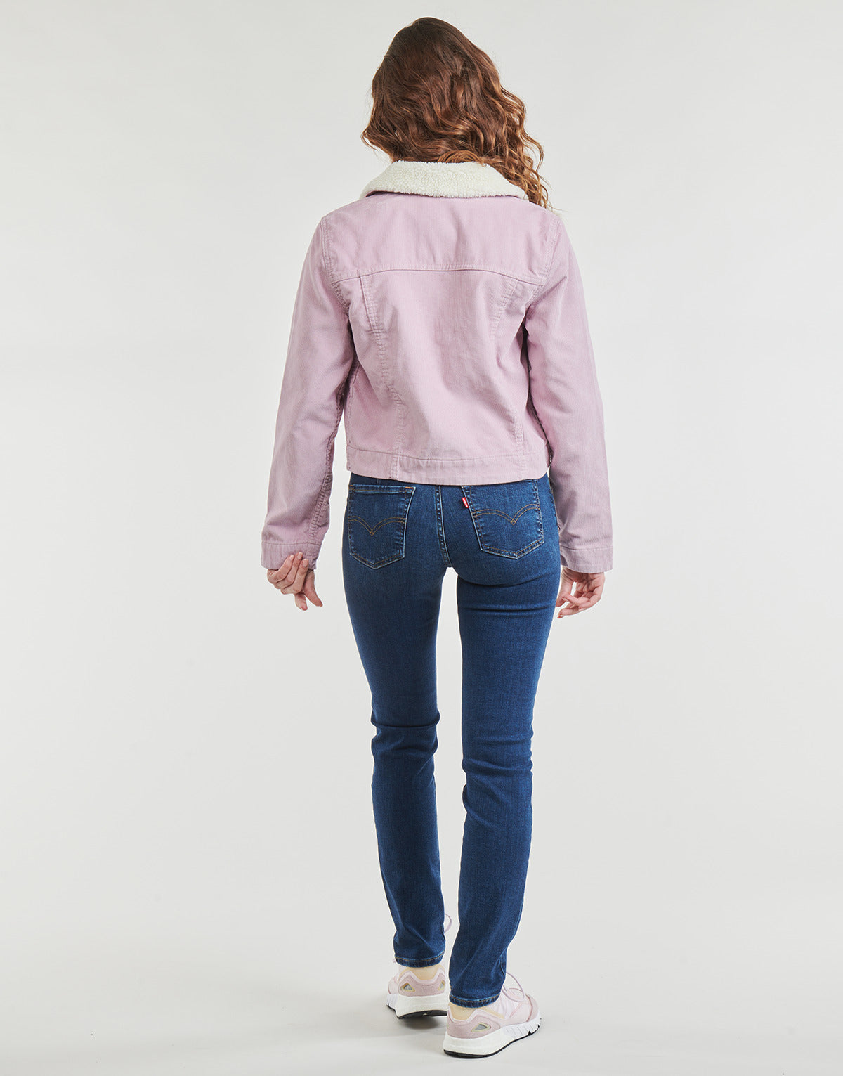 Giacca in jeans Donna Levis T3 RETRO SHERPA TRUCKER Rosa