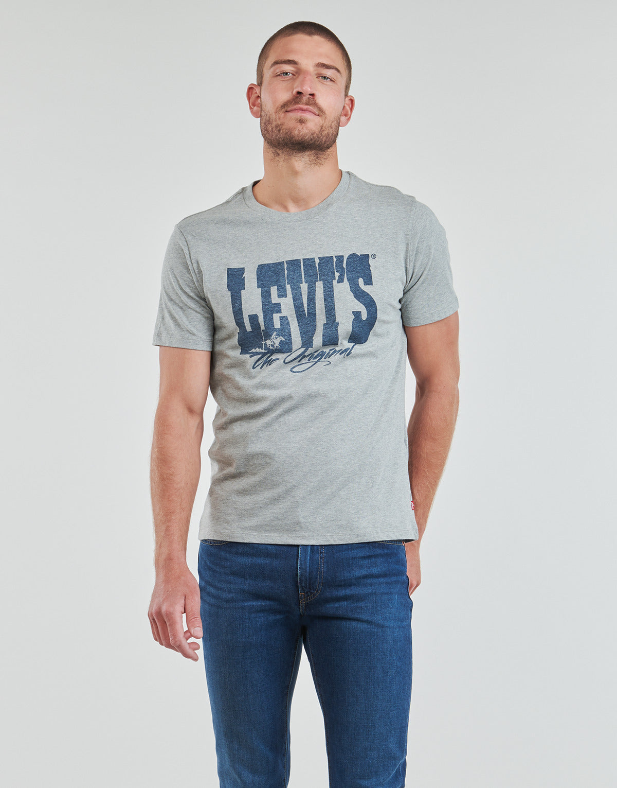 T-shirt Uomo Levis  GRAPHIC CREWNECK TEE  Grigio