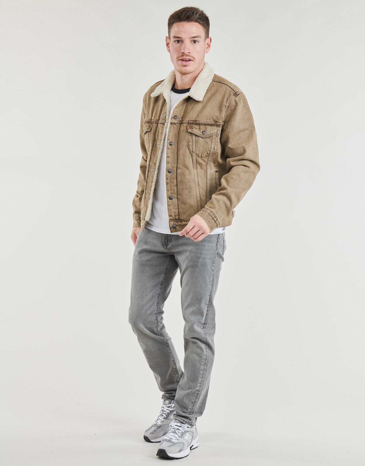 Giacca in jeans Uomo Levis  TYPE 3 SHERPA TRUCKER  Kaki