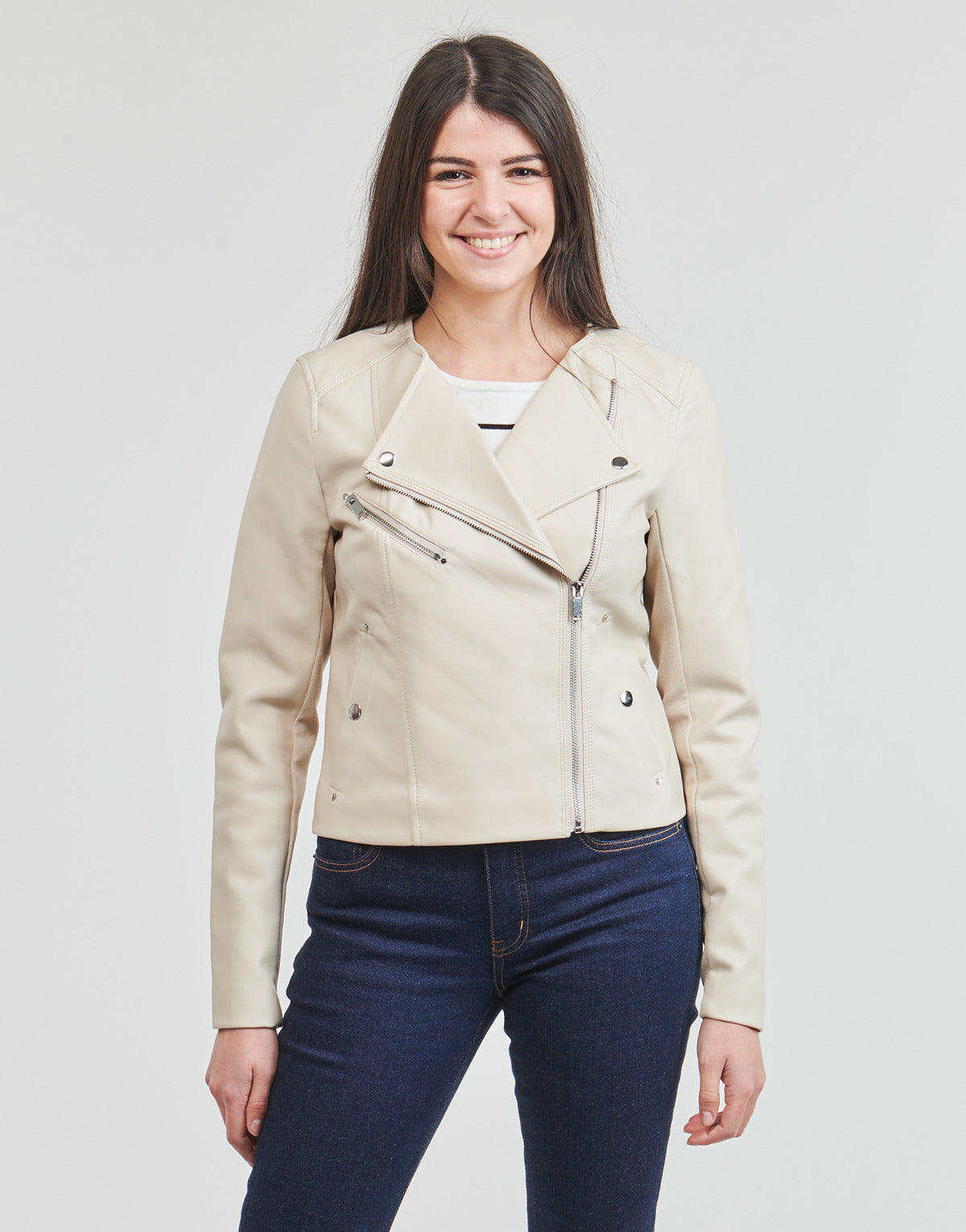 Giacca in pelle Donna Vero Moda  VMRILEY  Beige