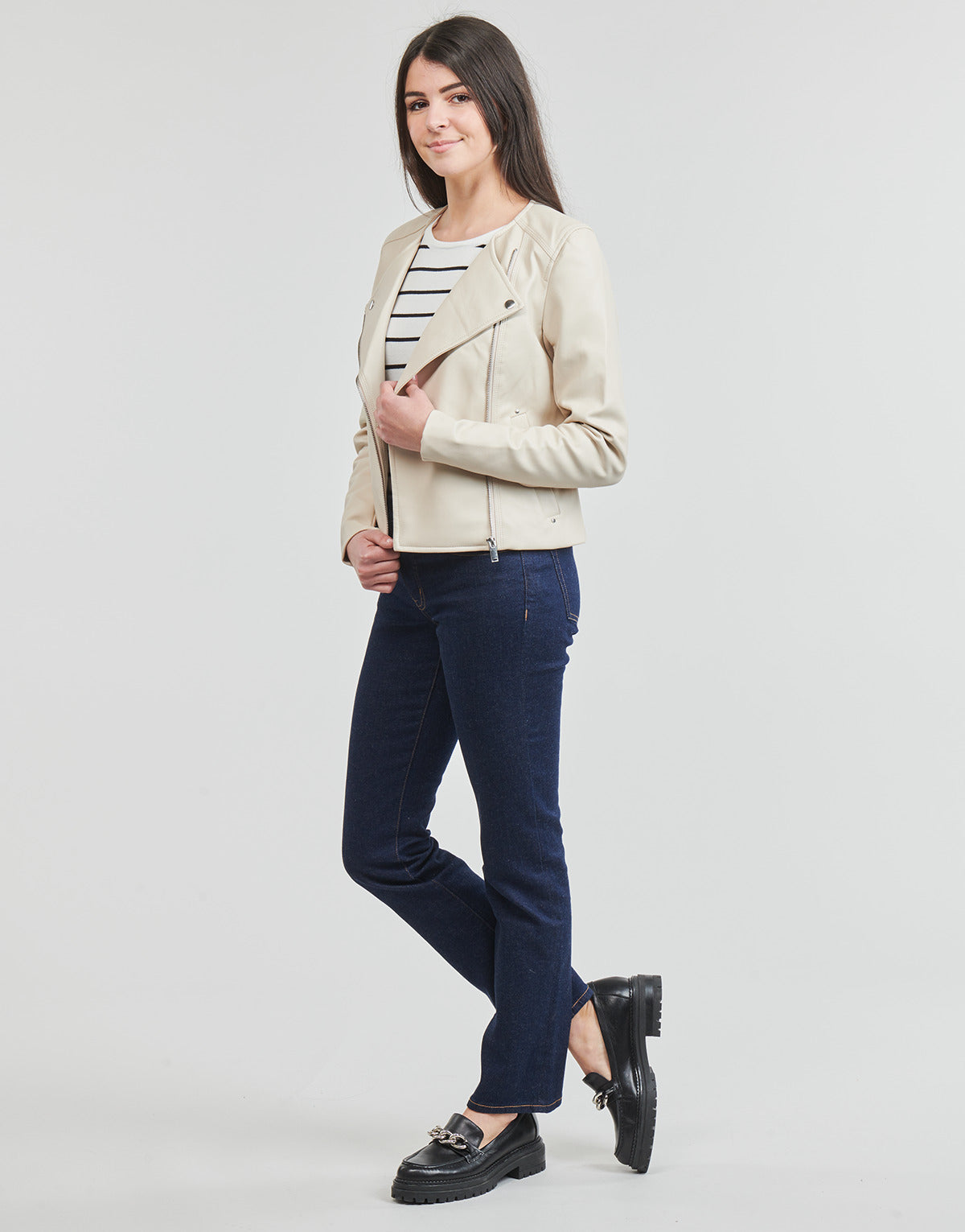 Giacca in pelle Donna Vero Moda  VMRILEY  Beige