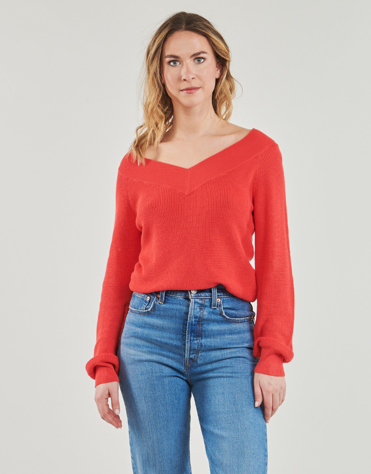 Maglione Donna Vero Moda  VMNEWLEXSUN   Rosso