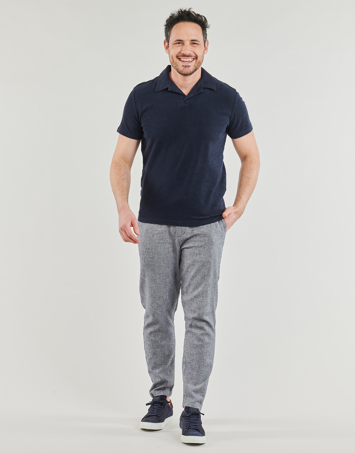 Pantalone Chino Uomo Selected  SLH172-SLIMTAPE BRODY LINEN PANT  Blu