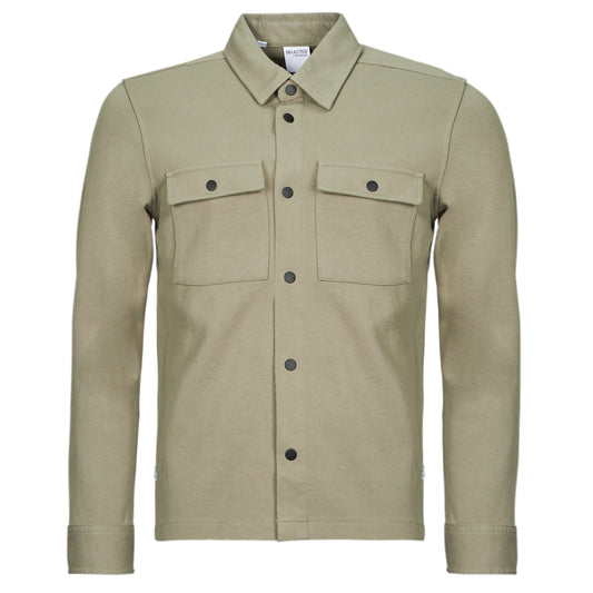 Giubbotto Uomo Selected  SLHJACKIE SWEAT JACKET  Verde