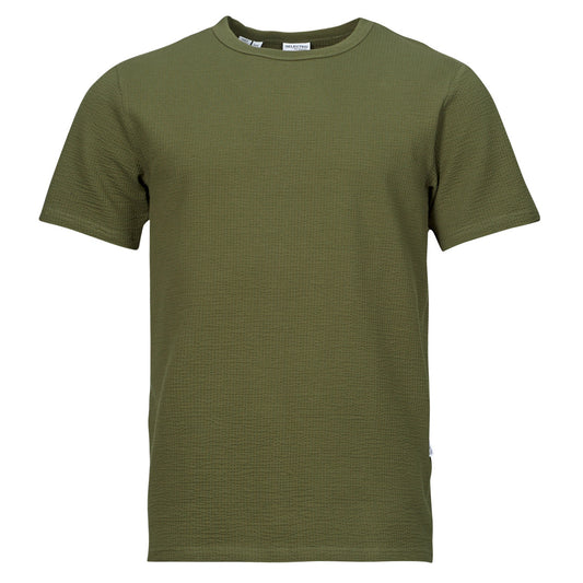 T-shirt Uomo Selected  SLHSANDER   Kaki