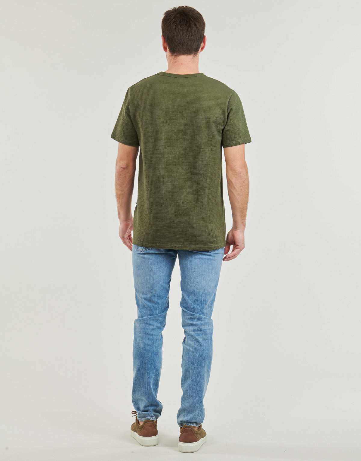 T-shirt Uomo Selected  SLHSANDER   Kaki