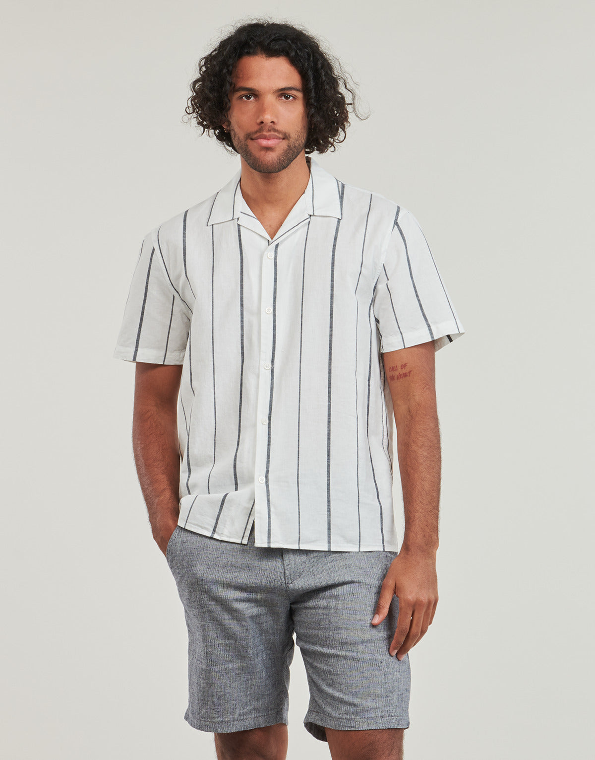 Camicia a maniche corte Uomo Selected  SLHRELAXNEW-LINEN  Blu