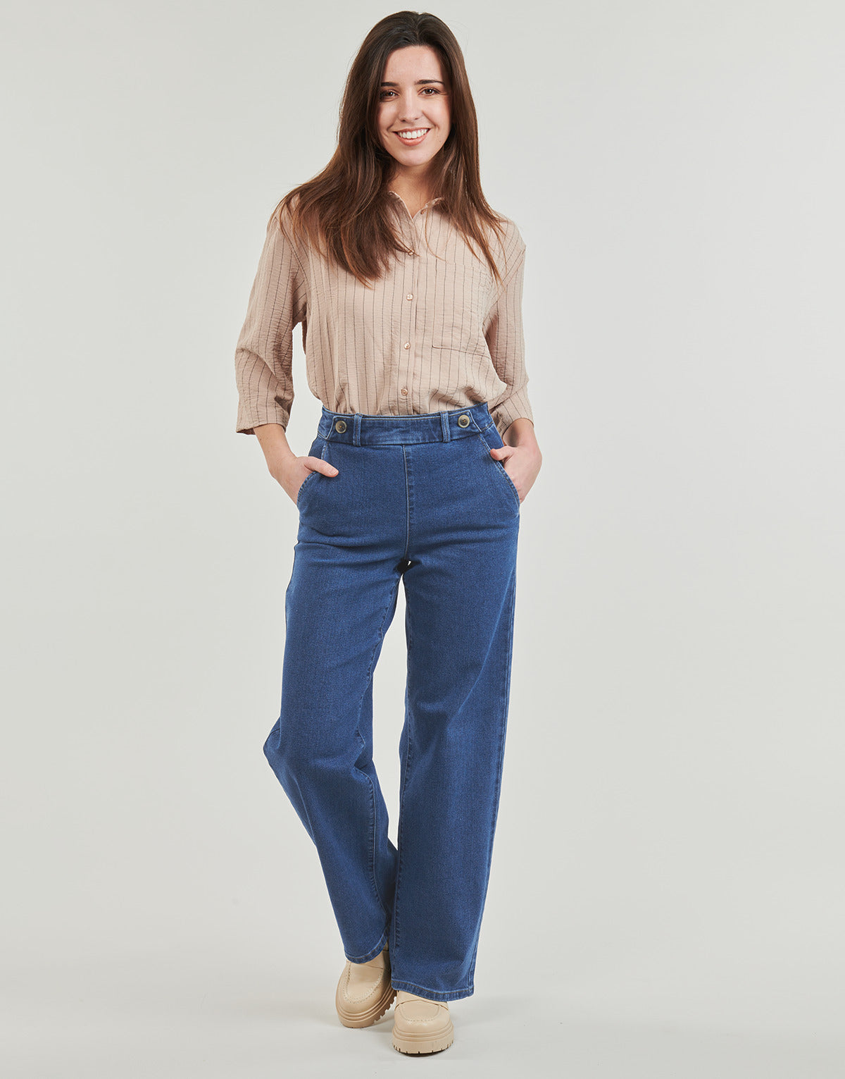 Jeans Flare Donna JDY JDYGEGGO Blu