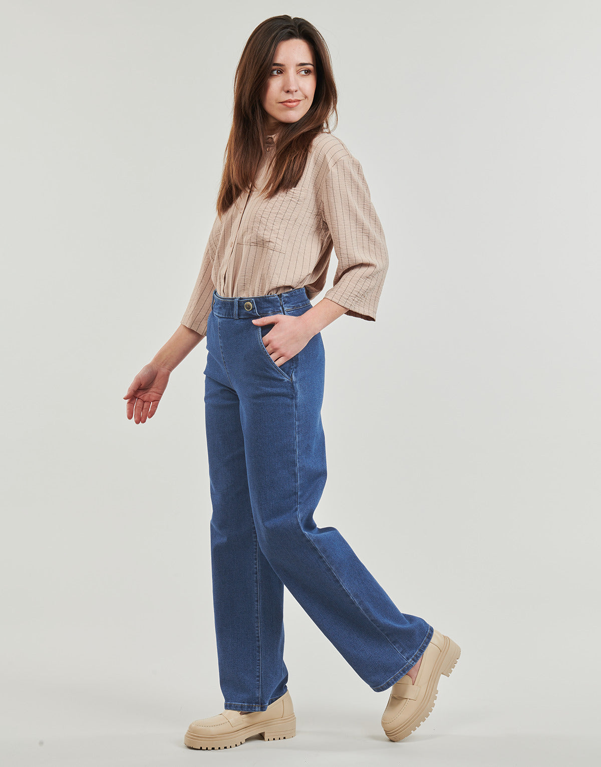 Jeans Flare Donna JDY JDYGEGGO Blu