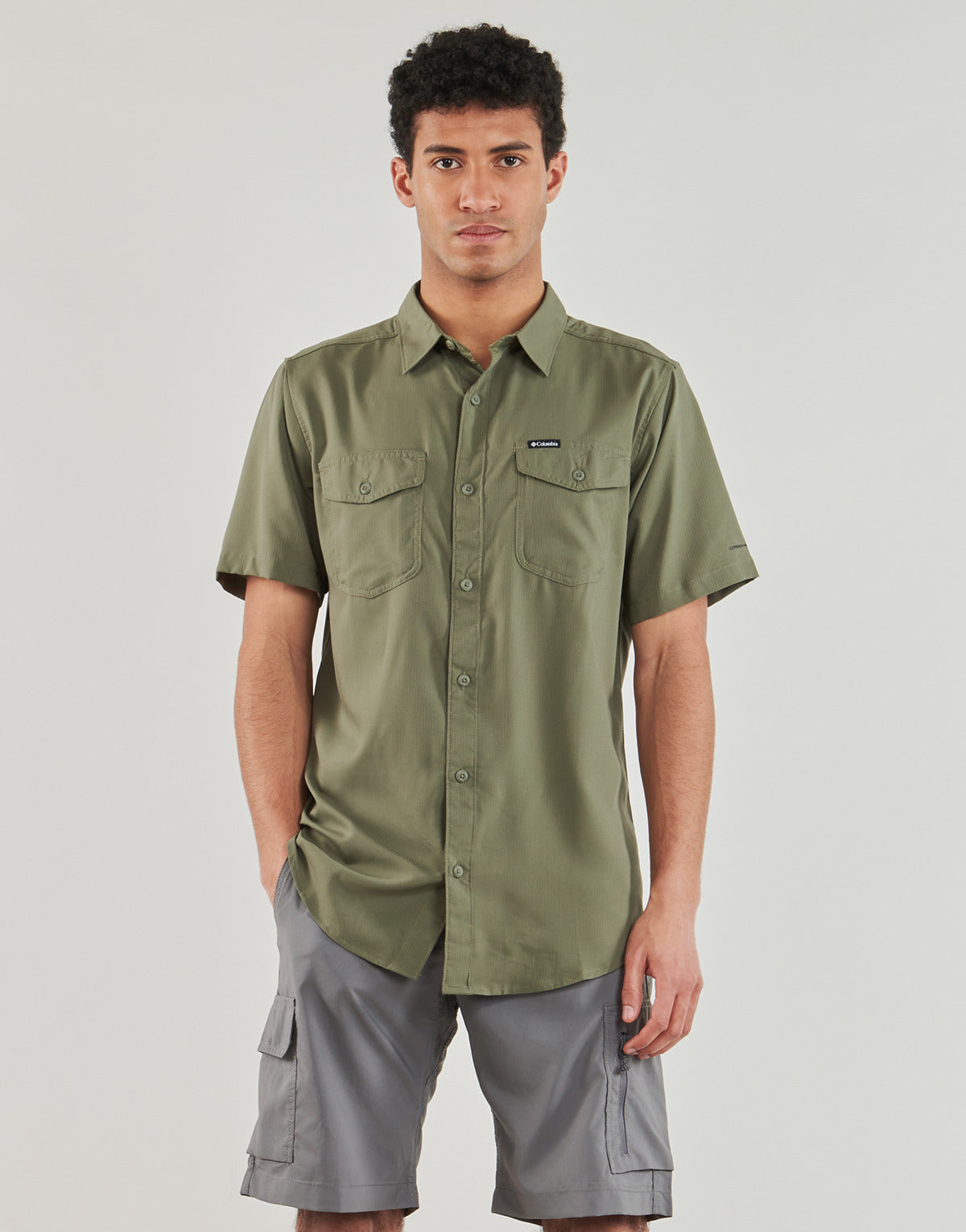 Camicia a maniche corte Uomo Columbia  Utilizer II Solid Short Sleeve Shirt  Verde