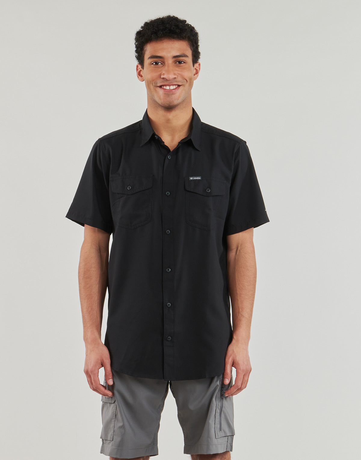 Camicia a maniche corte Uomo Columbia  Utilizer II Solid Short Sleeve Shirt  Nero