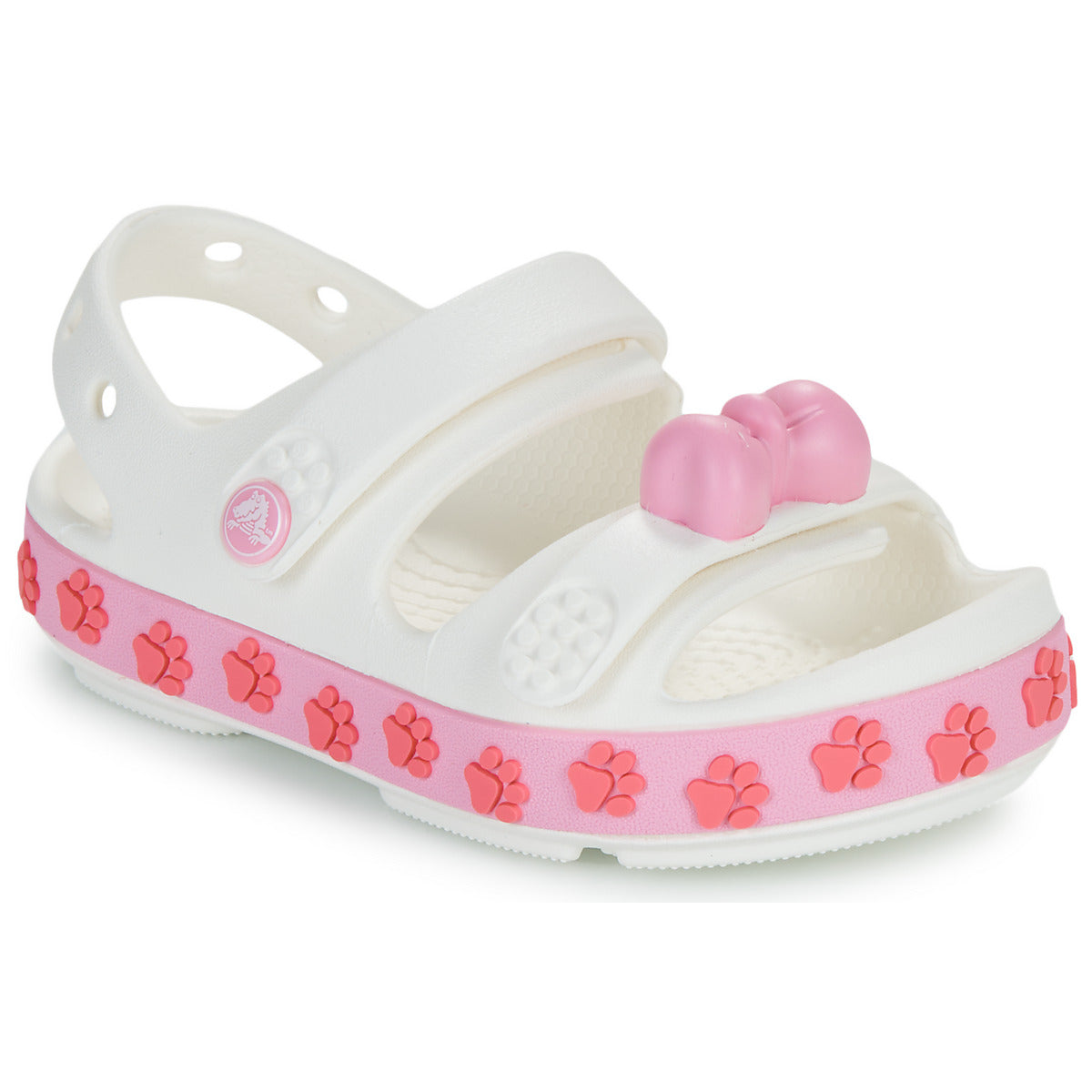 Sandali bambini ragazzo Crocs  Crocband Cruiser Pet Sandal T  Bianco