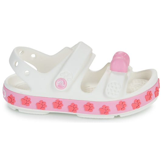 Sandali bambini ragazza Crocs  Crocband Cruiser Pet Sandal T  Bianco