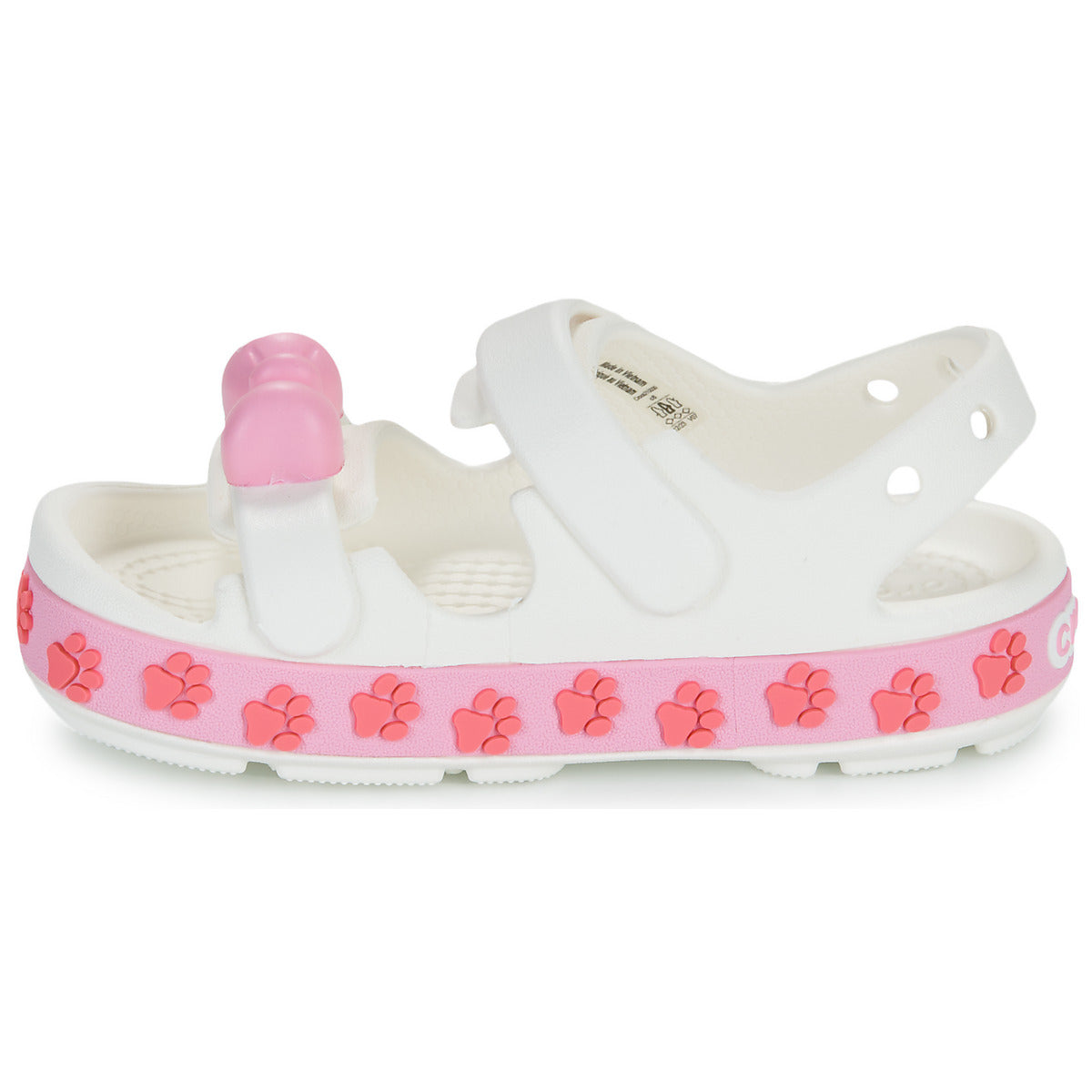 Sandali bambini ragazzo Crocs  Crocband Cruiser Pet Sandal T  Bianco