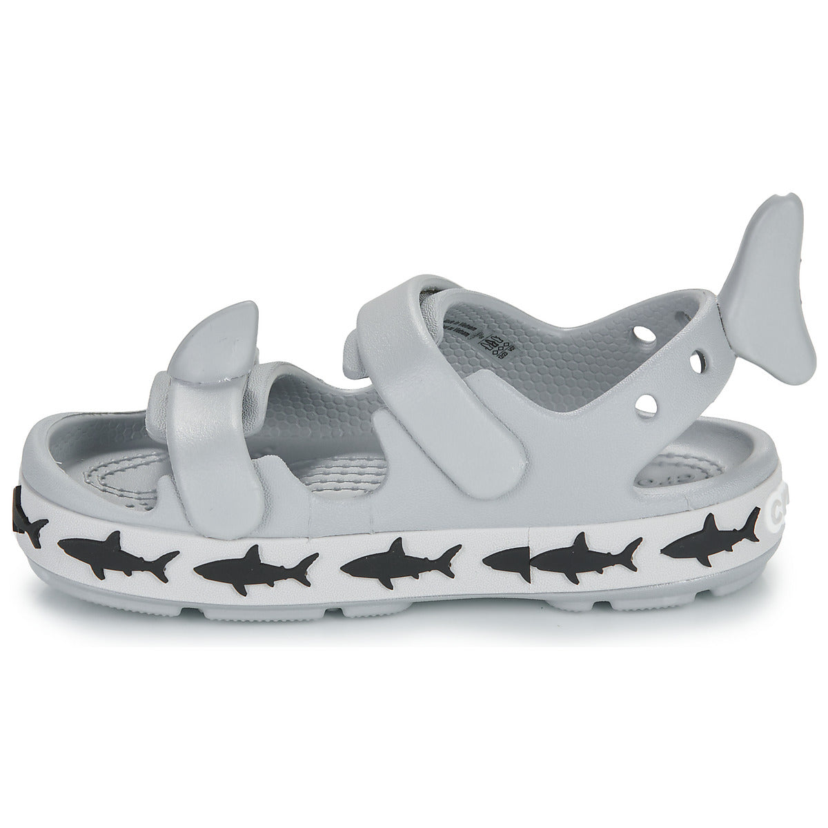 Sandali bambini ragazzo Crocs  Crocband Cruiser Shark SandalT  Grigio