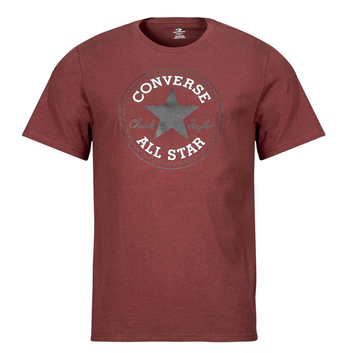 T-shirt Donna Converse  CHUCK PATCH TEE CHERRY DAZE  Bordeaux