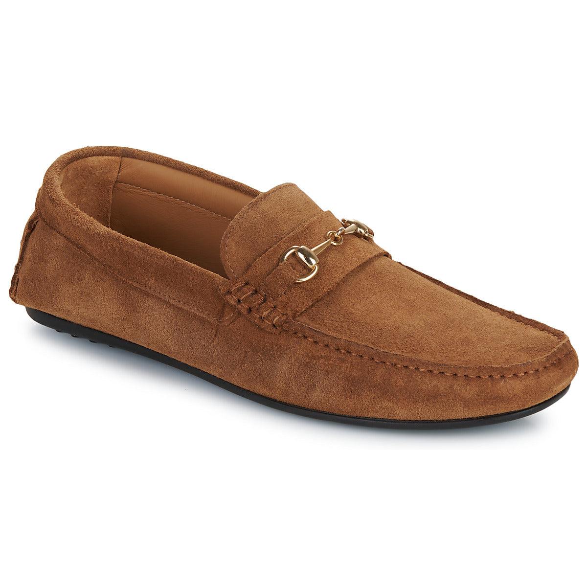 Scarpe Uomo Selected  SLHSERGIO SUEDE HORSEBIT DRIVING SHOE  Marrone