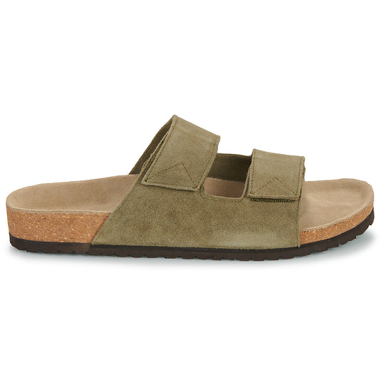 Scarpe Uomo Selected  SLHBASTIAN SUEDE STRAP SLIDER B  Kaki