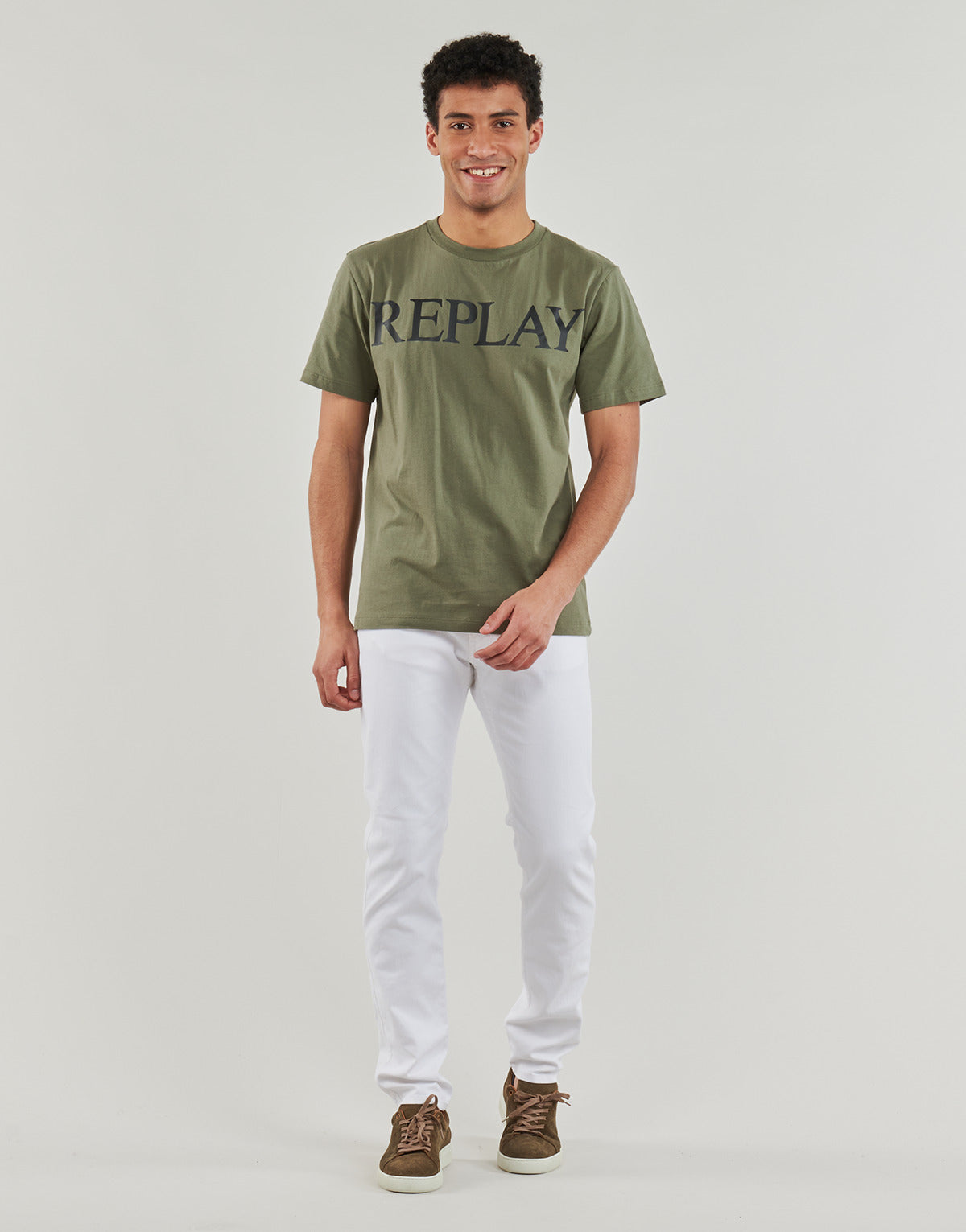 Jeans Slim Uomo Replay  M914-000-80693C2  Bianco