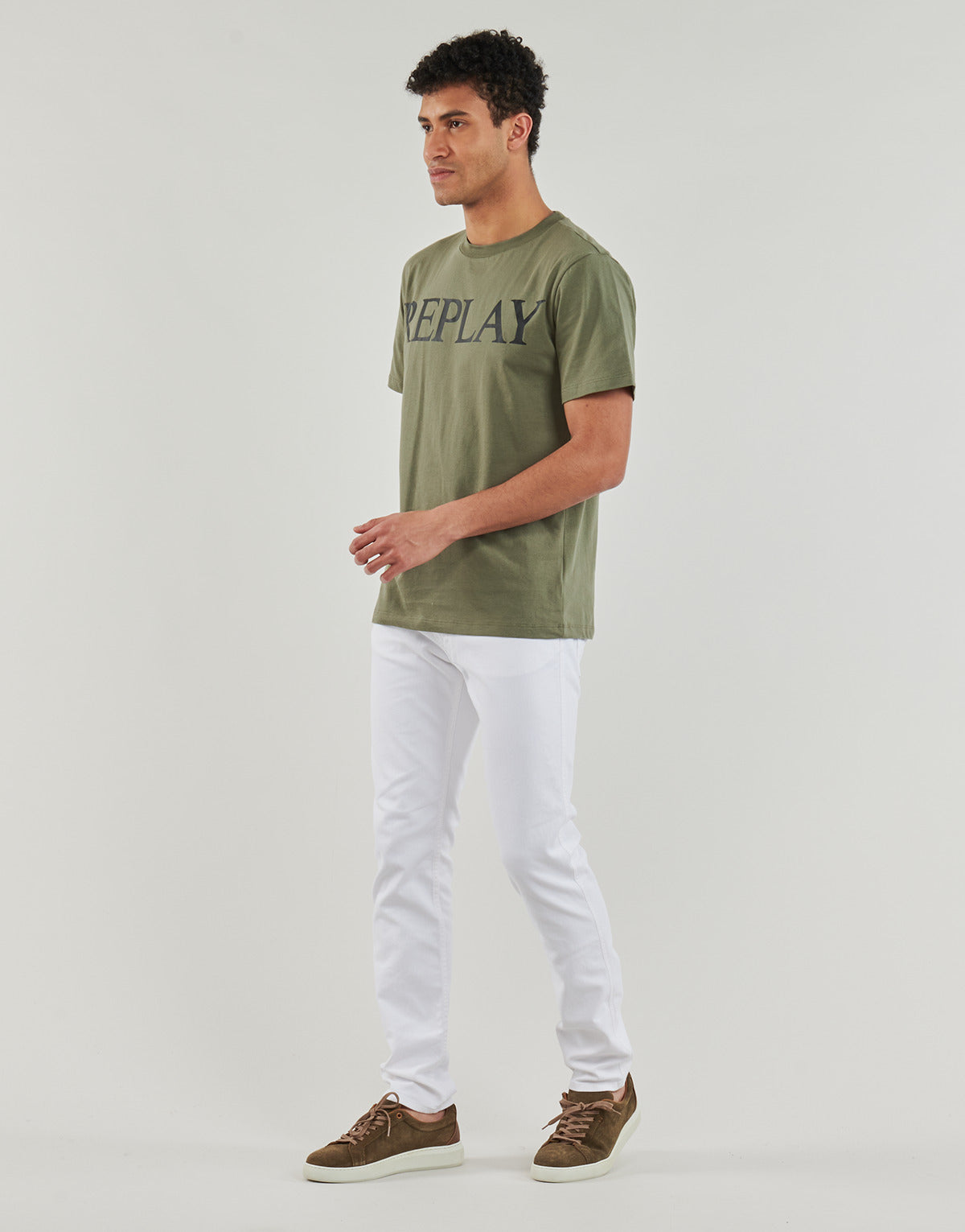 Jeans Slim Uomo Replay  M914-000-80693C2  Bianco