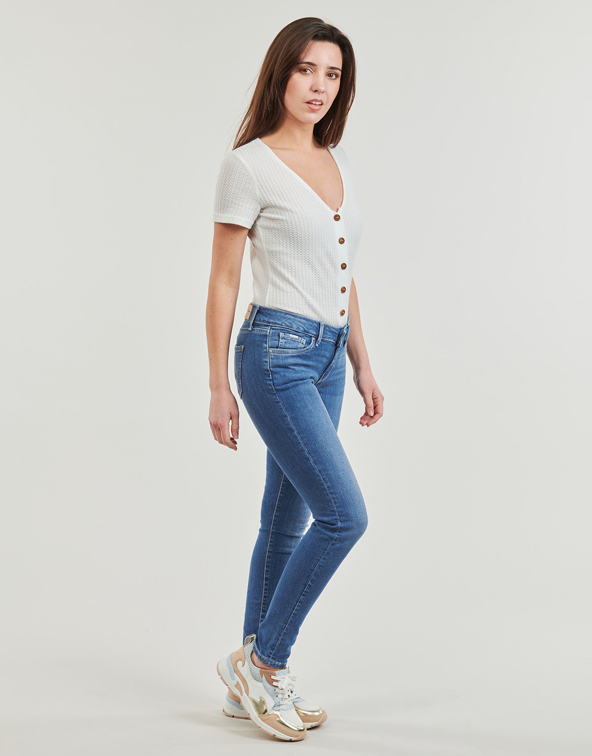 Jeans skynny Donna Pepe jeans  SKINNY JEANS LW  Blu