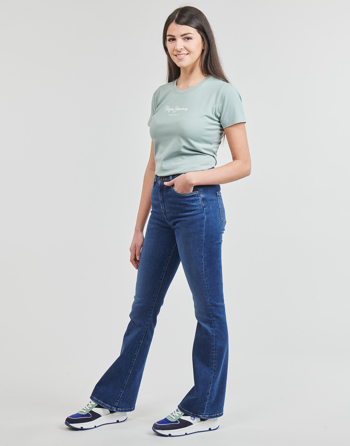 Jeans Flare Donna Pepe jeans  SKINNY FIT FLARE UHW  Blu