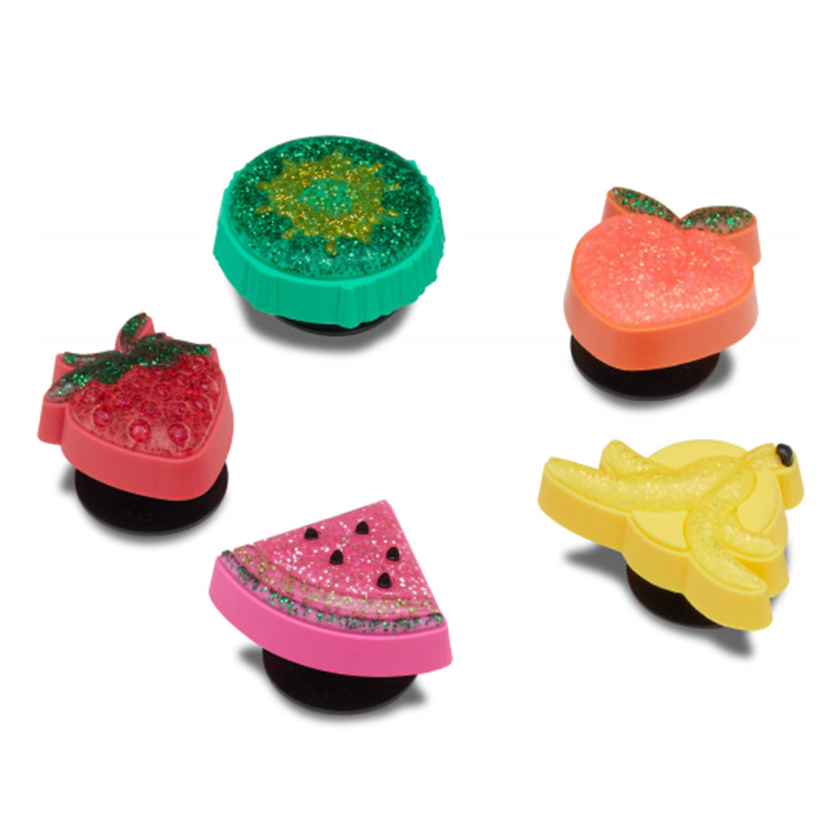 Accessori scarpe Uomo Crocs  JIBBITZ Sparkle Glitter Fruits 5 Pack  Multicolore