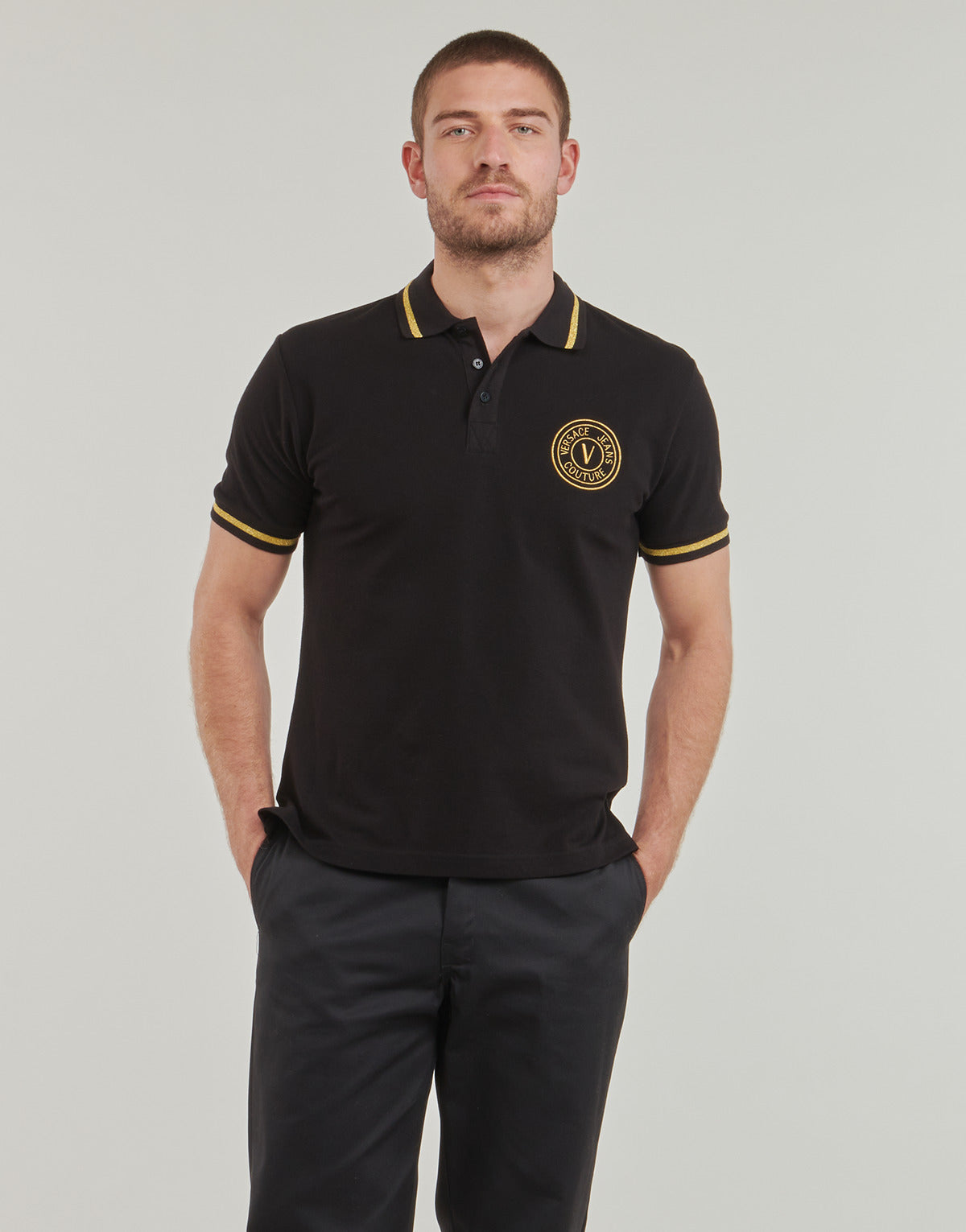 Polo Uomo Versace Jeans Couture  76GAGT02  Nero