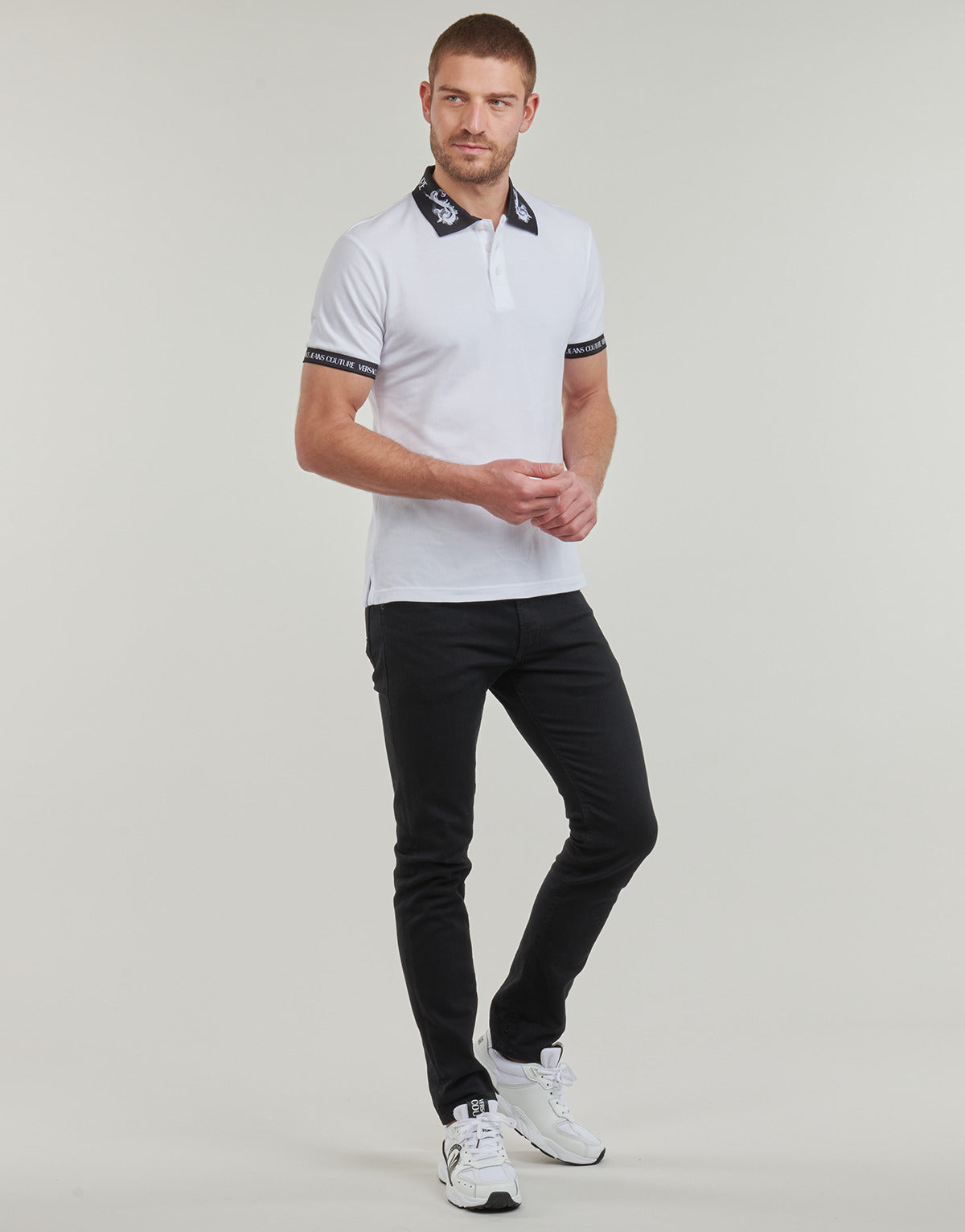 Polo Uomo Versace Jeans Couture  76GAGT00  Bianco