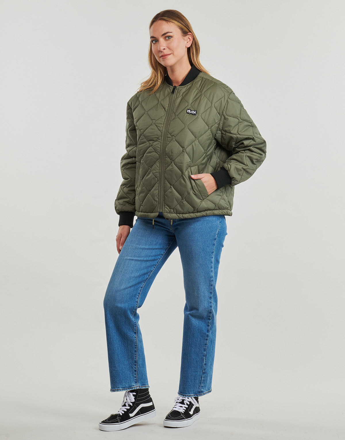 Piumino Donna Volcom MILIE JACKET Kaki