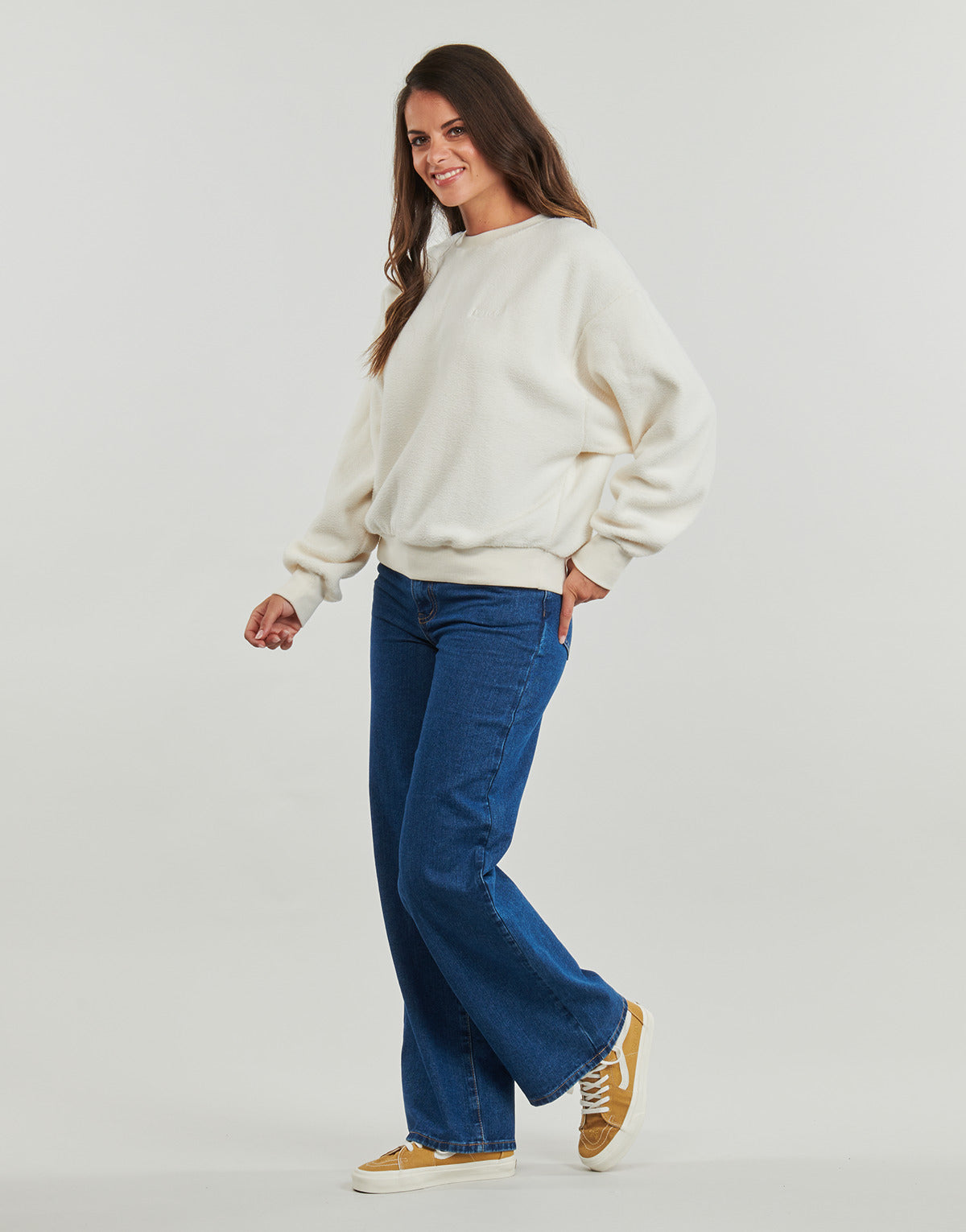 Felpa Donna Volcom TOO DOO CREW Bianco