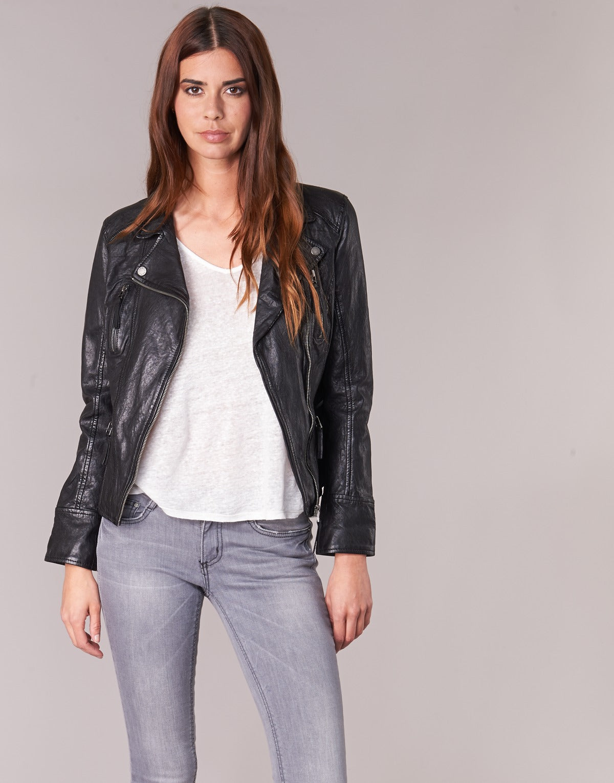 Giacca in pelle Donna Oakwood CAMERA Nero