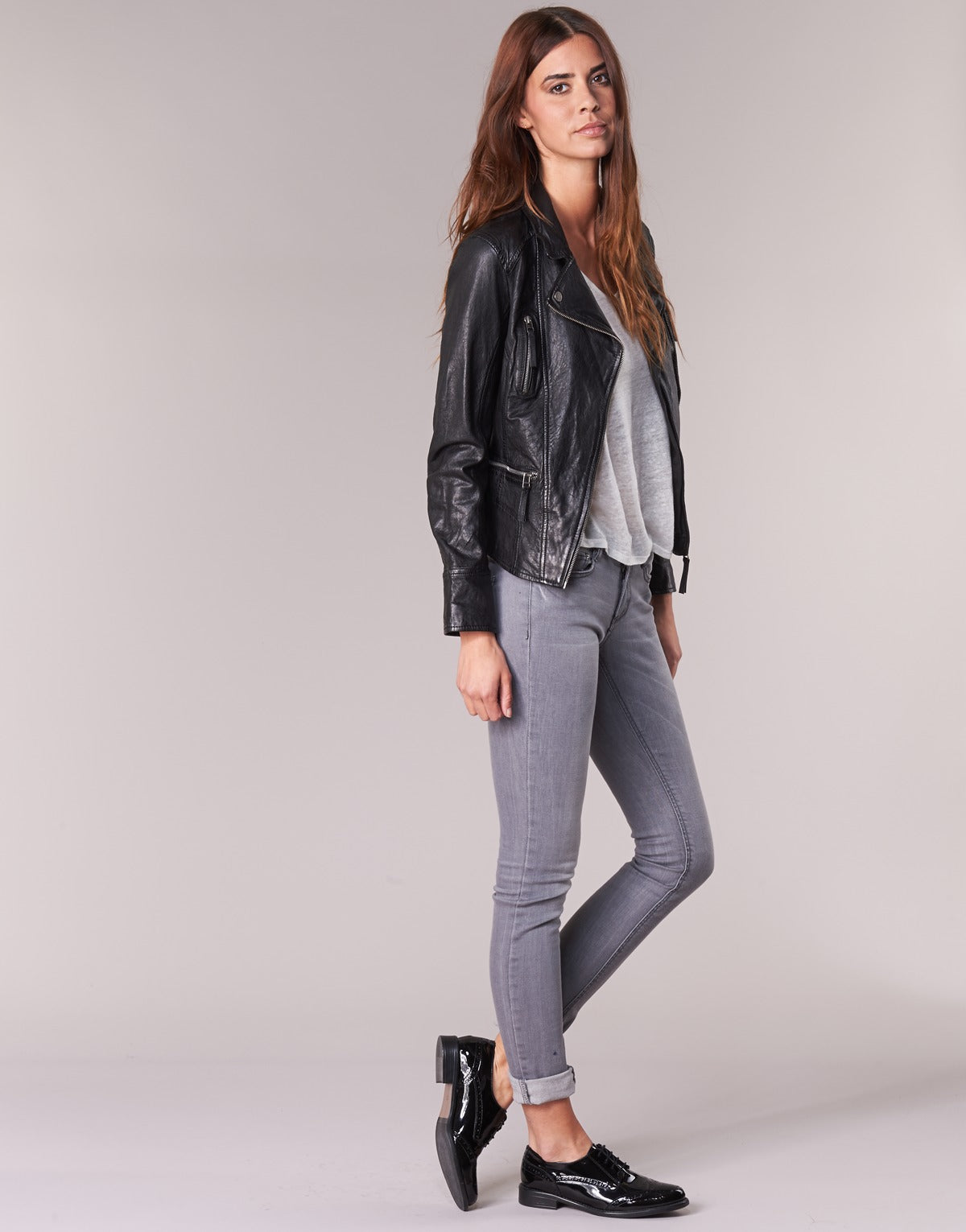 Giacca in pelle Donna Oakwood CAMERA Nero