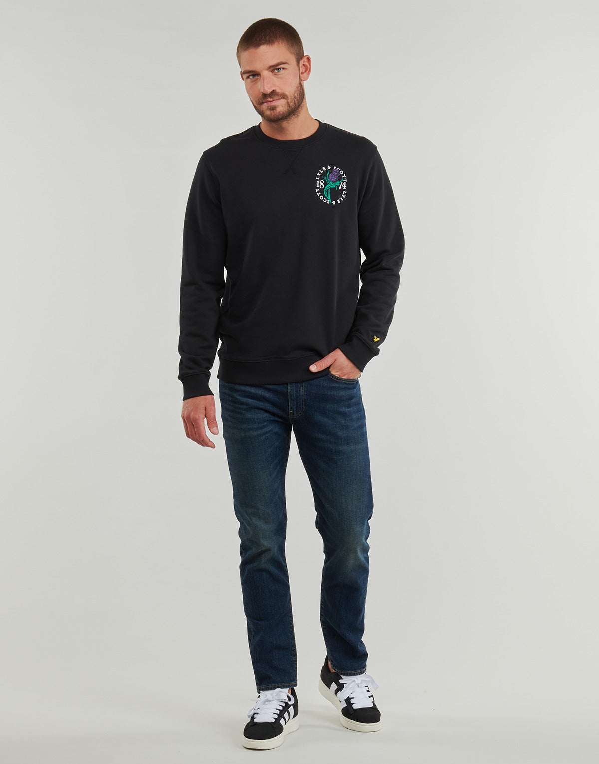 Maglione Uomo Lyle & Scott ML2107V Nero
