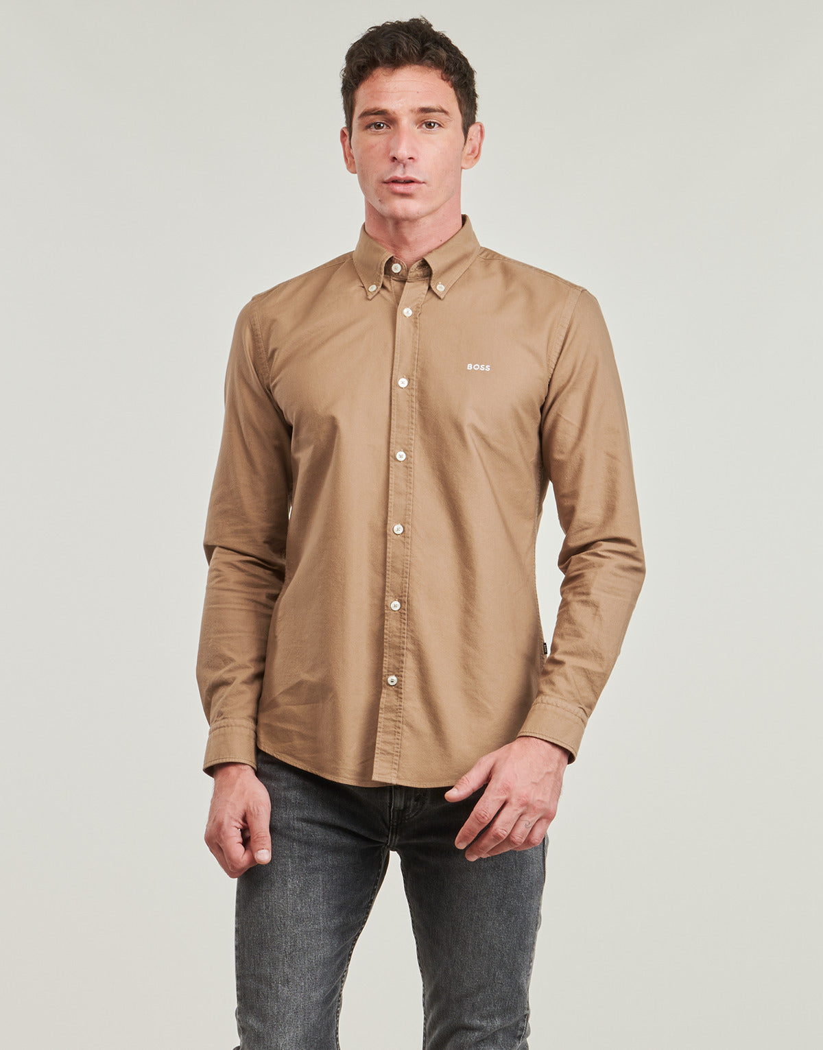 Camicia a maniche lunghe Uomo BOSS  H-ROAN-BD-E-C1-243  Beige