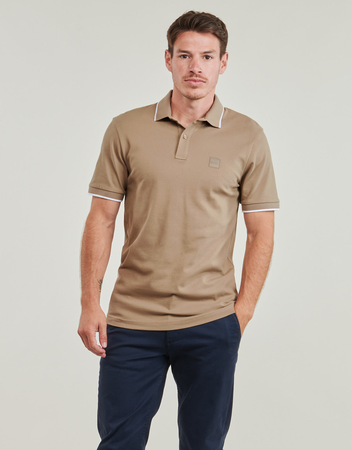 Polo Uomo BOSS  Passertip  Beige