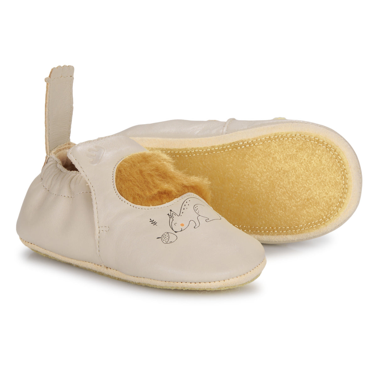 Pantofole bambini ragazza Easy Peasy MY BLUBLU ECUREUIL Beige