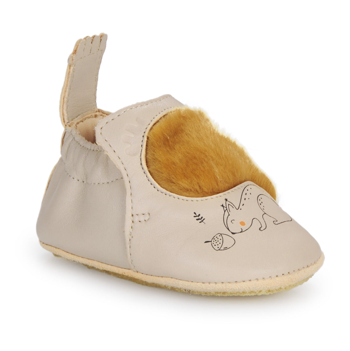 Pantofole bambini ragazza Easy Peasy MY BLUBLU ECUREUIL Beige