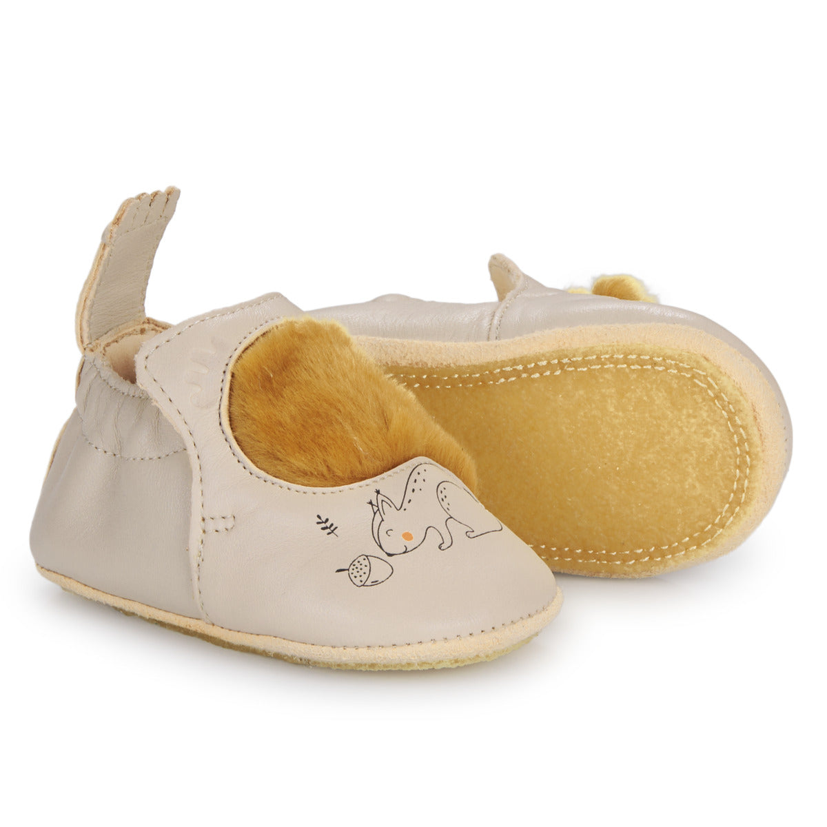 Pantofole bambini ragazza Easy Peasy MY BLUBLU ECUREUIL Beige