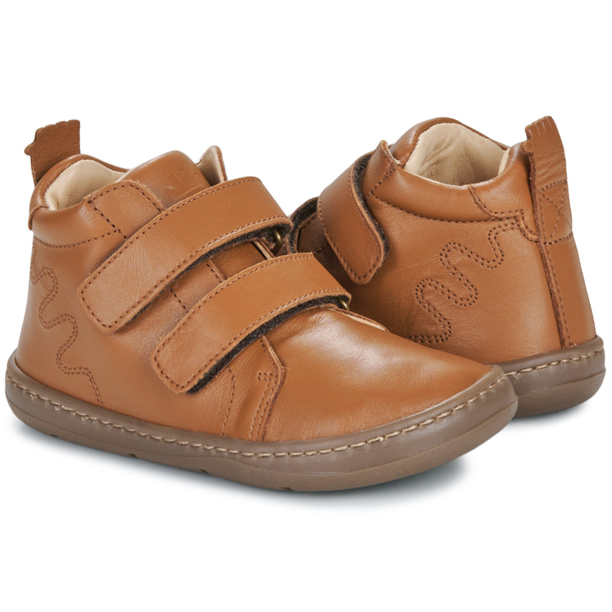 Stivaletti bambini ragazza Easy Peasy  MY BOOTS VELCRO  Marrone