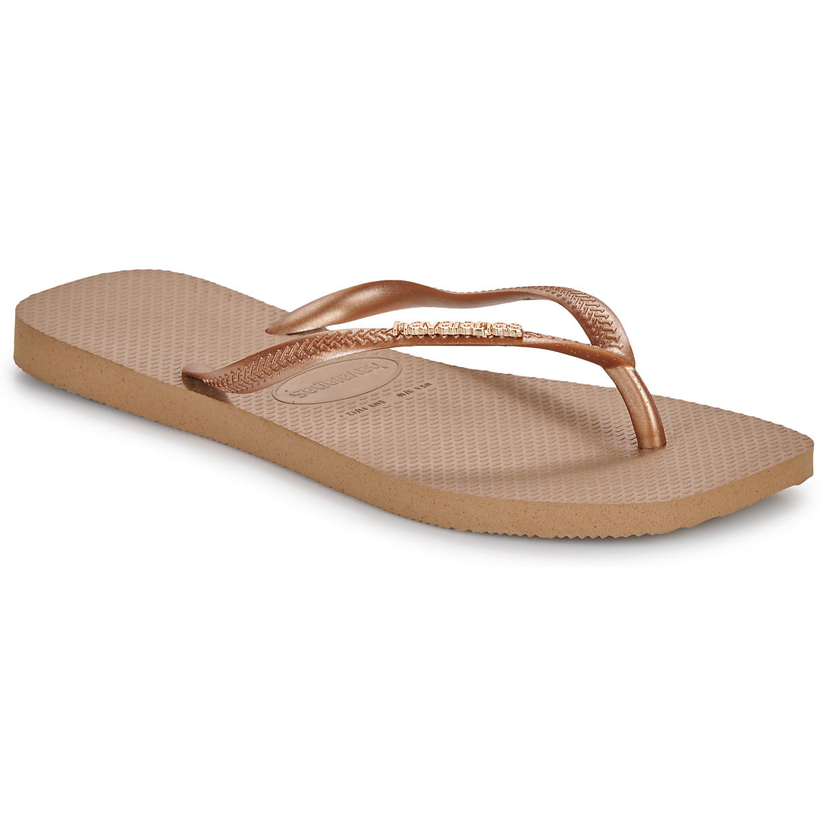 Infradito Donna Havaianas  SLIM SQUARE LOGO METALLIC  Rosa