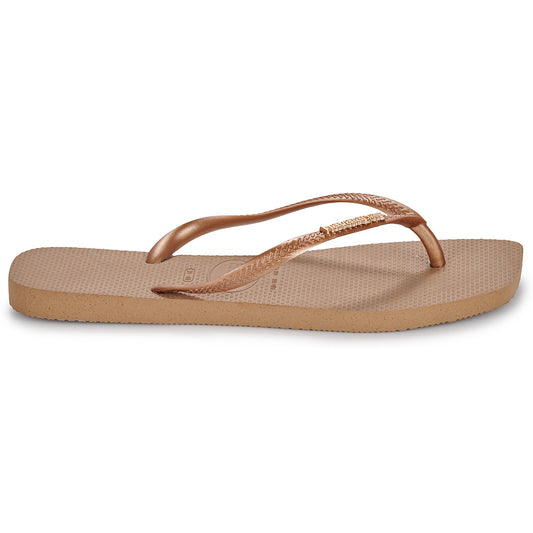 Infradito Donna Havaianas  SLIM SQUARE LOGO METALLIC  Rosa